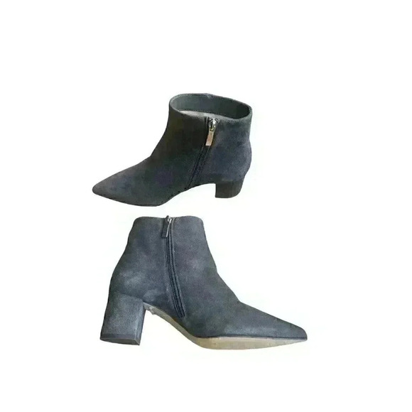 NEW L'Agence Jeanne Block Heel Charcoal Black Bootie Size 37/7 - Picture 5 of 12